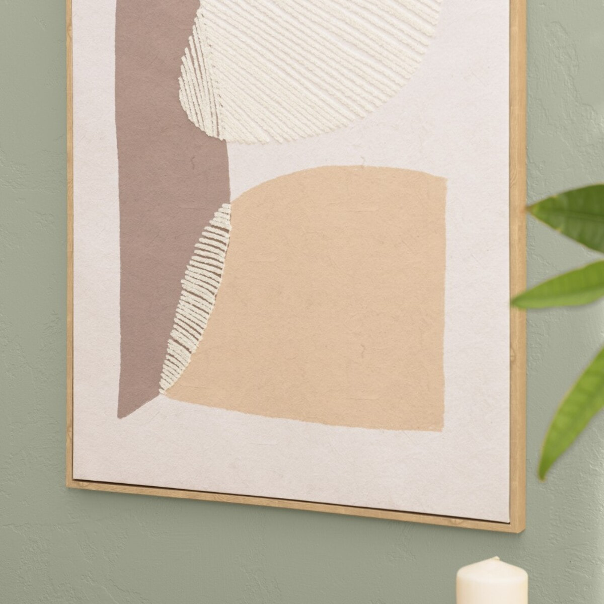 HOMER - Décoration murale 63x93cm formes abstraites n°1, cadre naturel