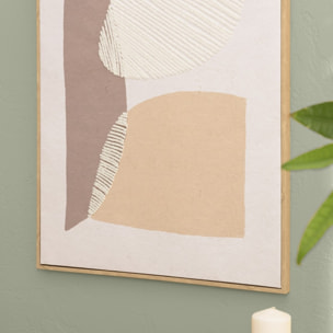 HOMER - Décoration murale 63x93cm formes abstraites n°1, cadre naturel