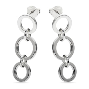 Pendientes Lux by Lux acabados en Rodio