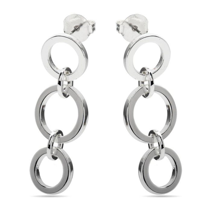 Pendientes Lux by Lux acabados en Rodio