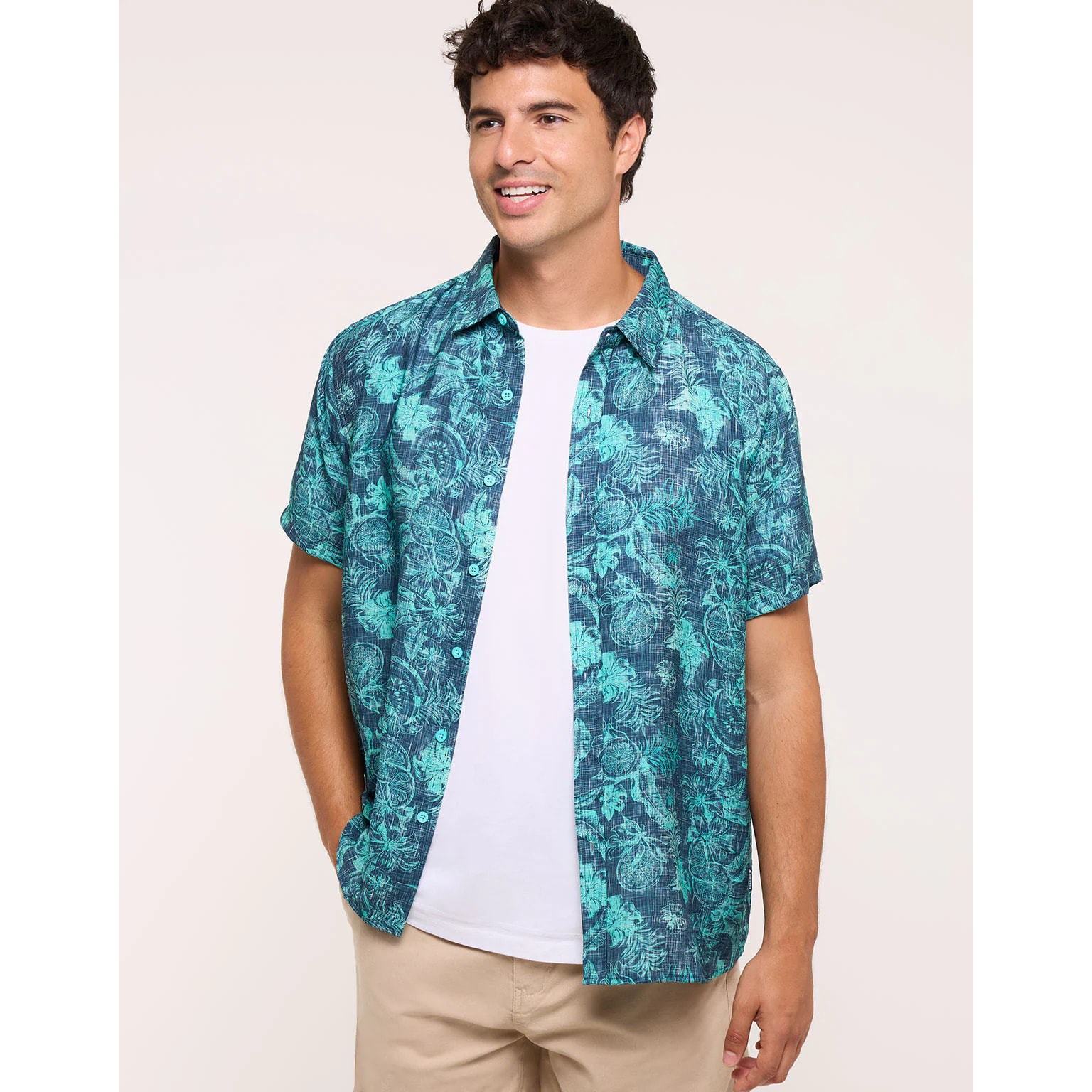Camisa Manga Corta Azul - Westy