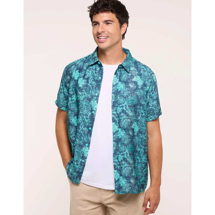 Camisa Manga Corta Azul - Westy