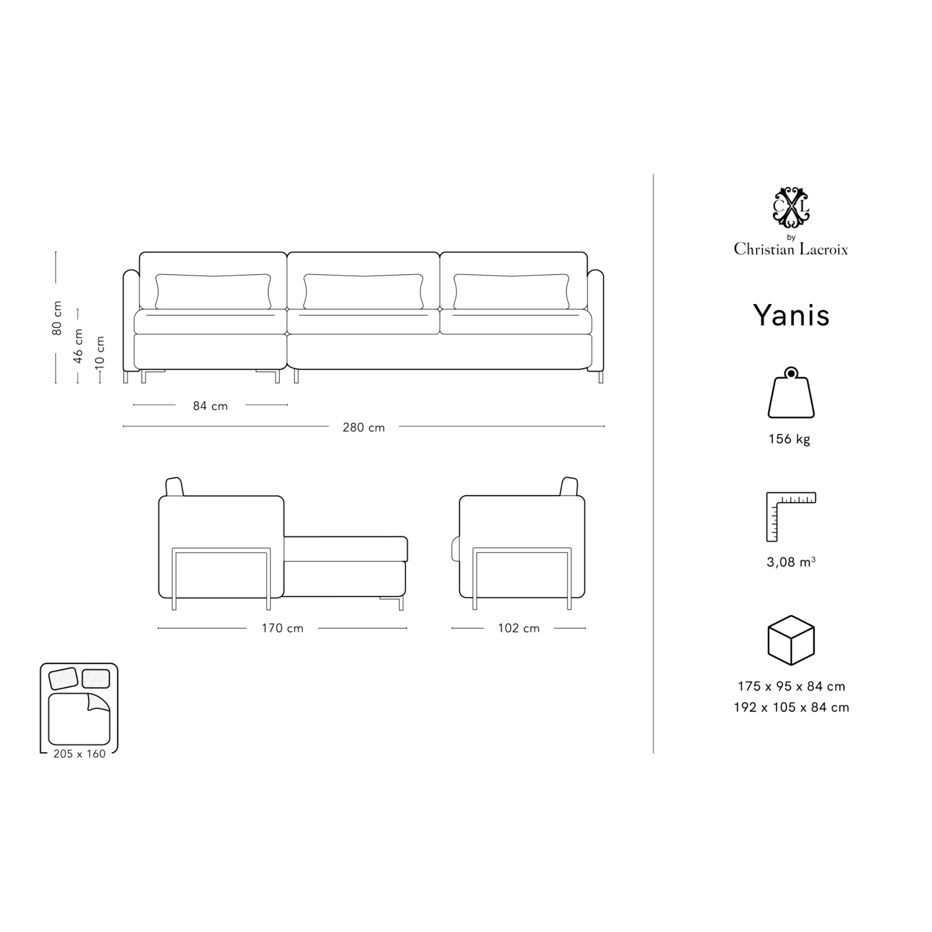 Canapé d'angle gauche convertible "Yanis" 5 places en velours gris