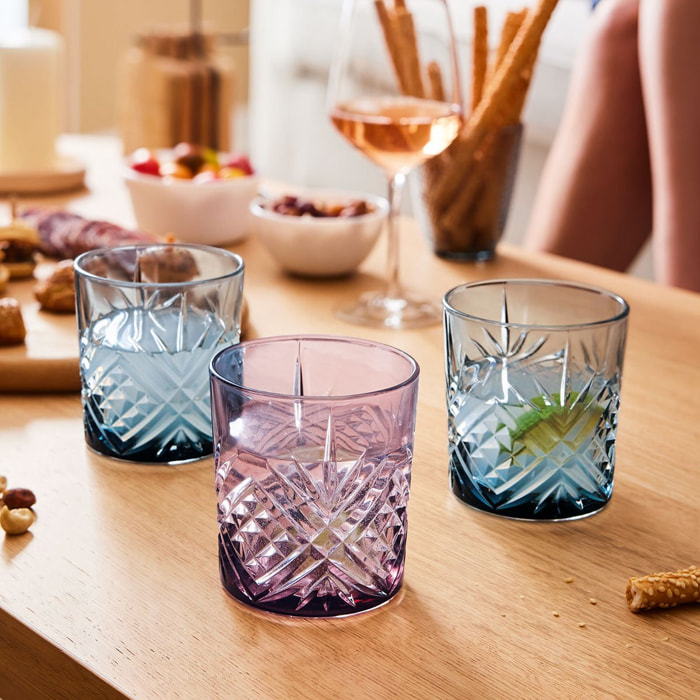 4 verres à eau mauves 30 cl Salzburg Color