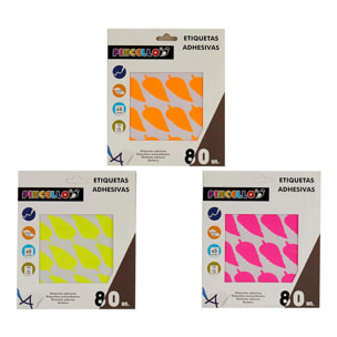 12 PACKS ETIQUETAS ADHESIVAS 22X49MM HOJAS S4 5P