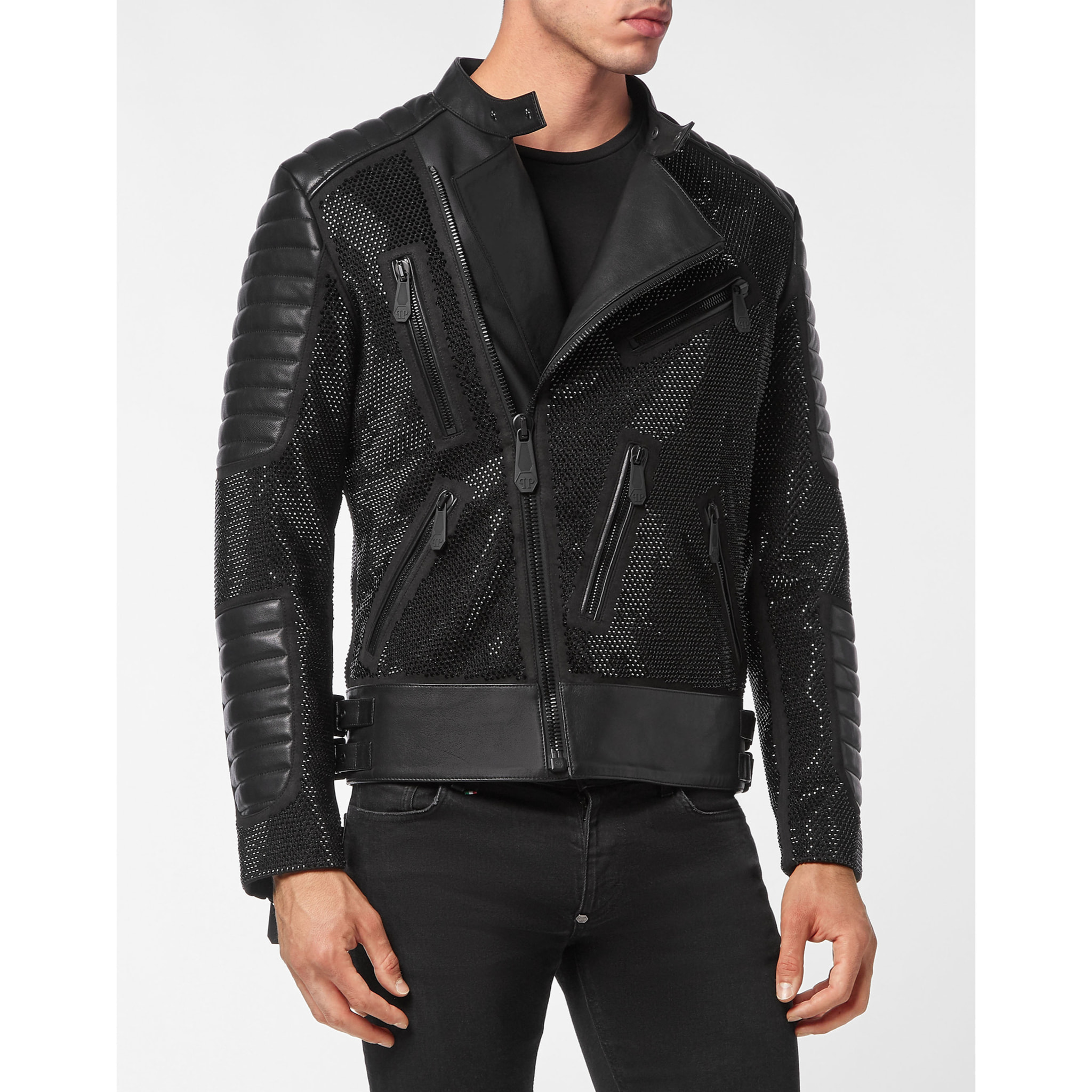 PHILIPP PLEIN Biker de cuero