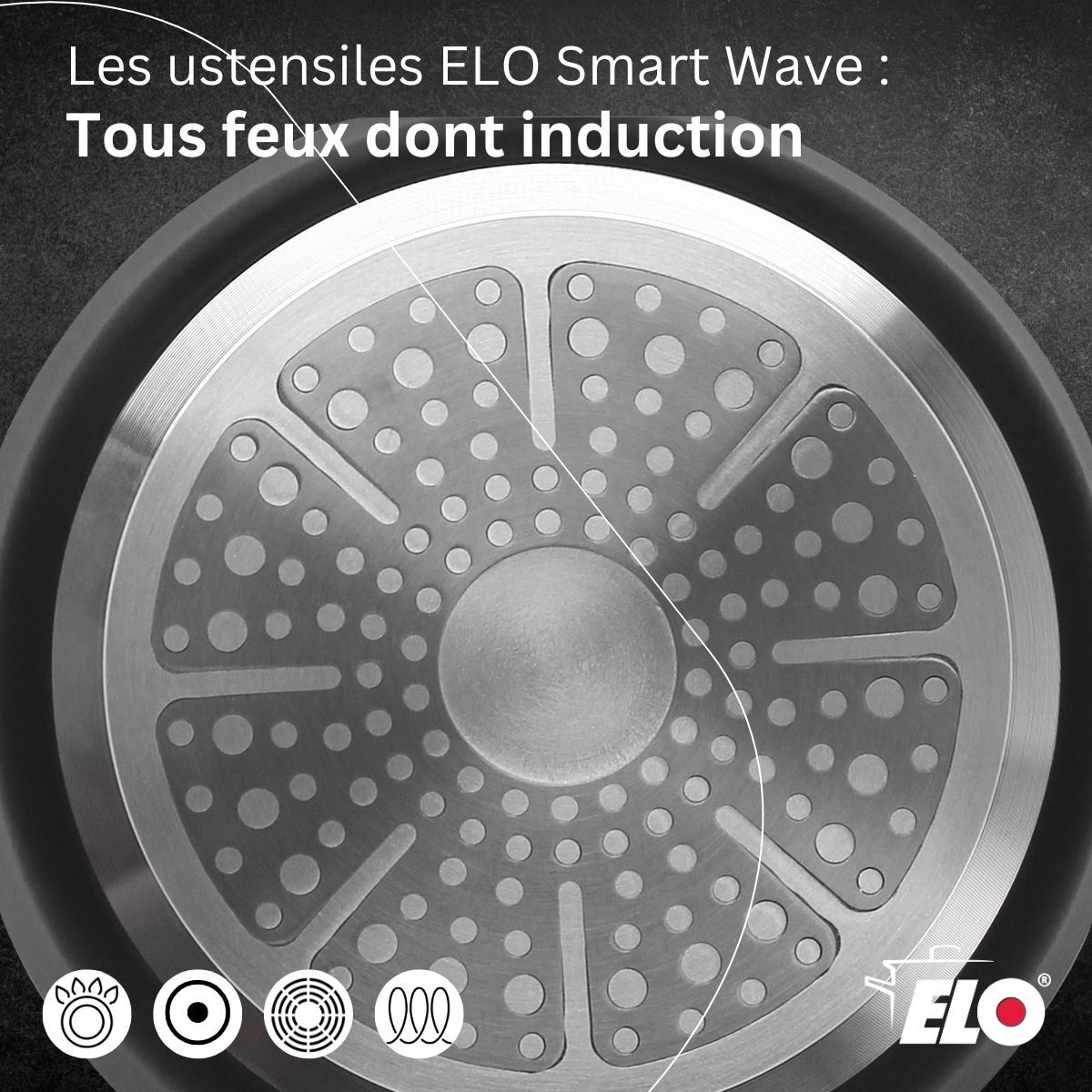 Poêle 28 cm antiadhésive sans PFAS Elo Smart Wave