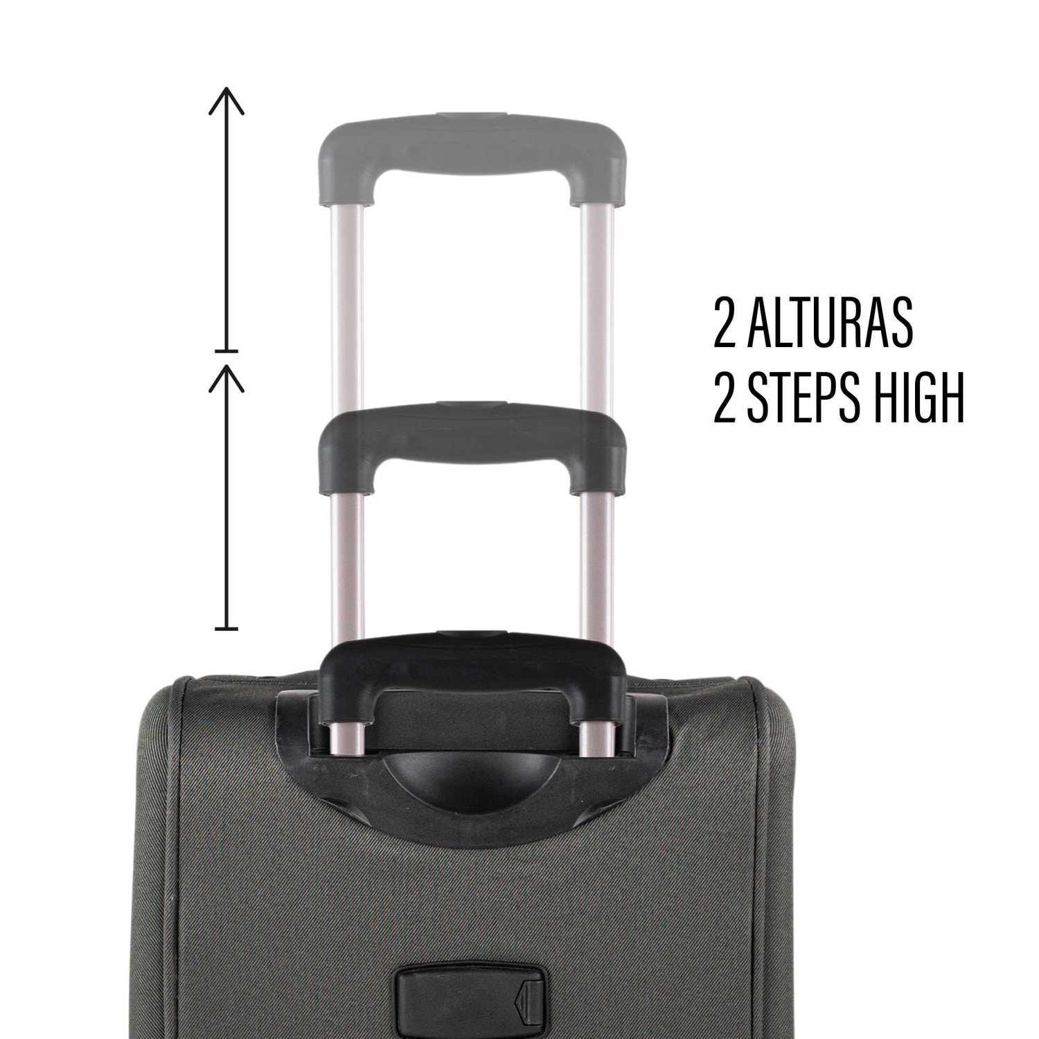 Juego De Maletas Semi-Rígidas Eva Itaca Bergamo Gris