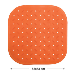 Tapis Fond de douche antidérapant Caoutchouc CLASS 54x54cm Orange MSV