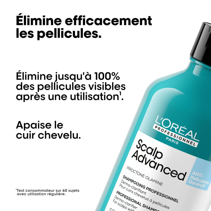 Scalp Advanced - Shampooing Dermo-Clarifiant - Cuirs Chevelus à Pellicules 300 ml