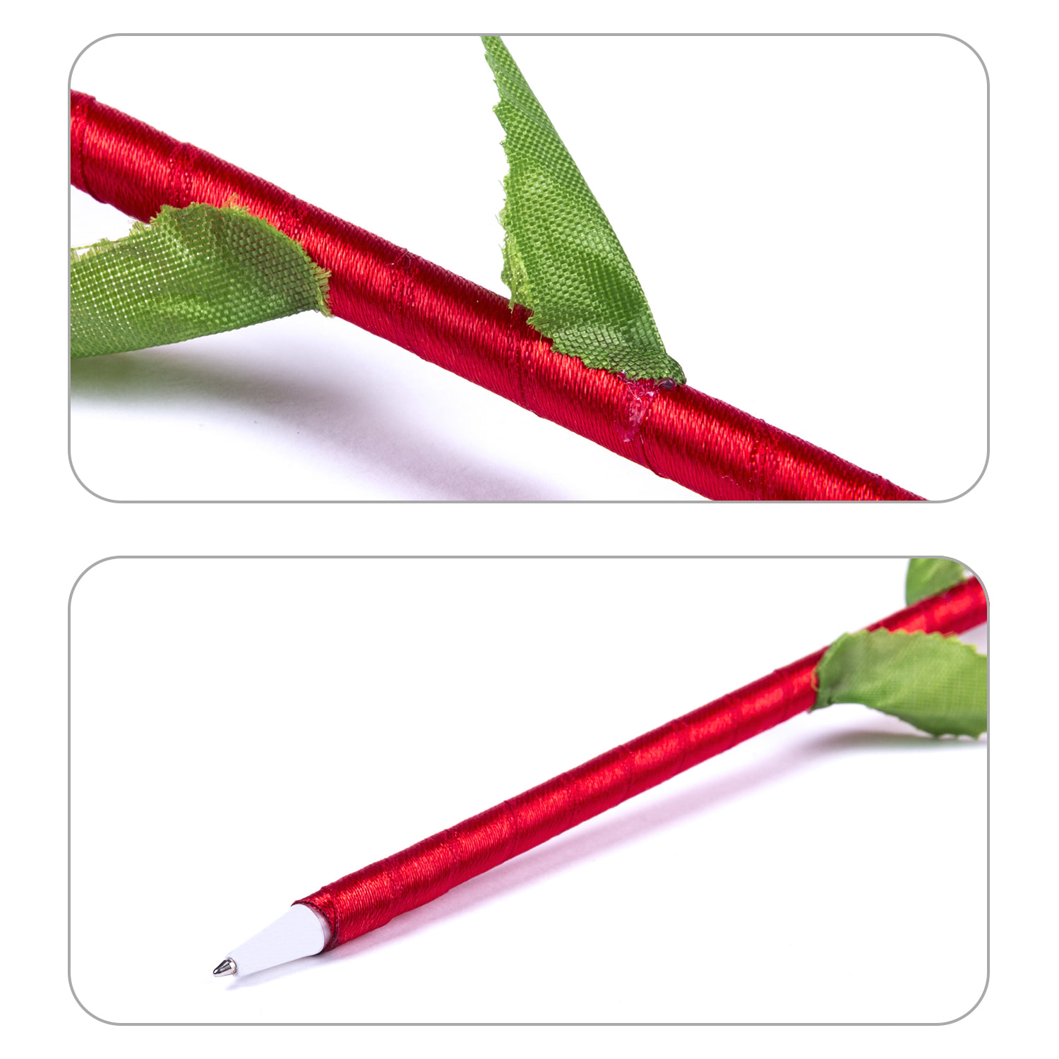 Penna Ximor a forma di fragola e cappuccio abbinato. Con inchiostro nero.