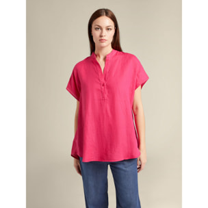 Elena Mirò - Blusa de lino - Fuchsia