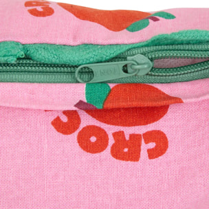 Coussin Cha Cha Pop 40x40 cm Rose Imprimé Pomme