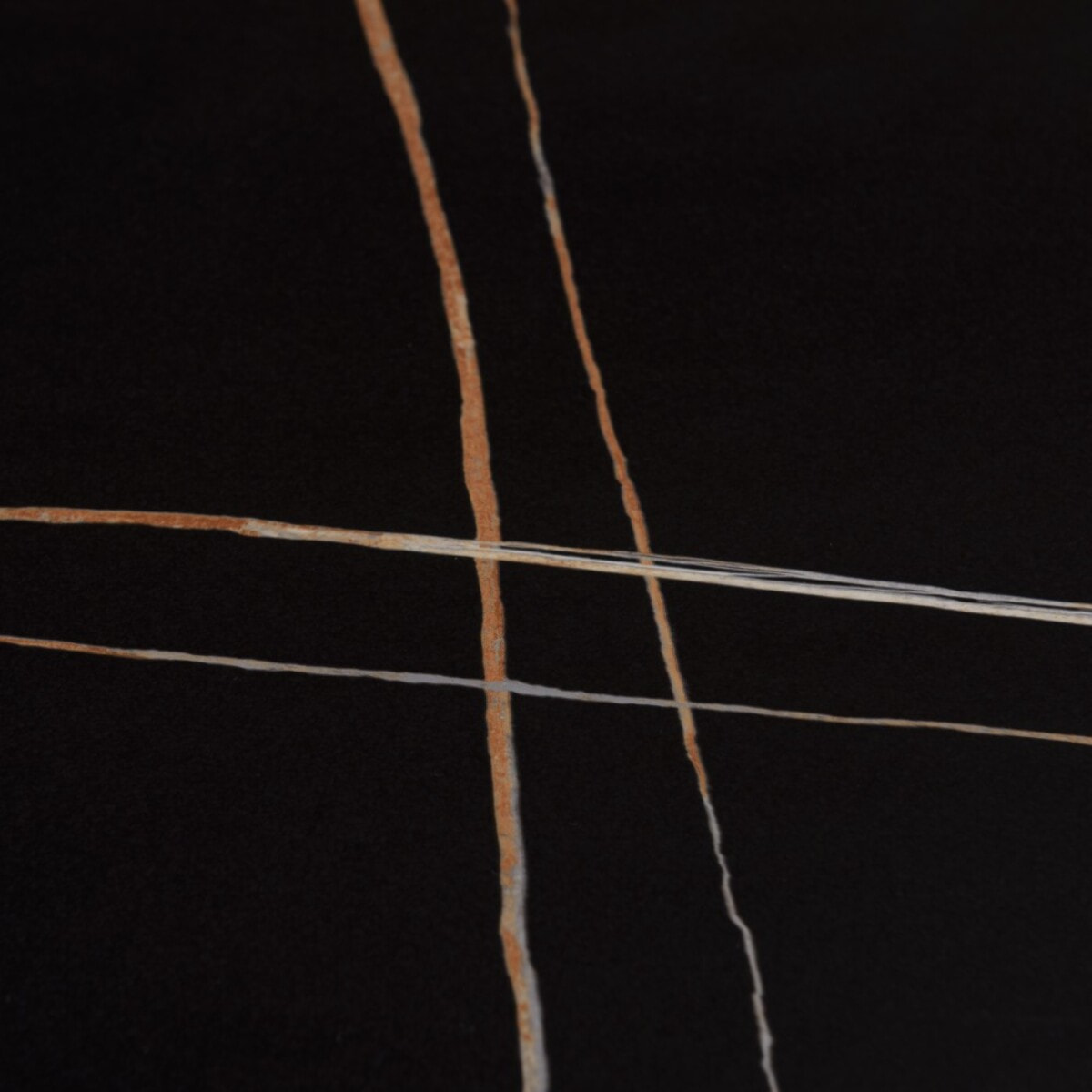 ICARE - Ensemble n°1: table bistrot rect. 120x70cm en céramique marbré noir