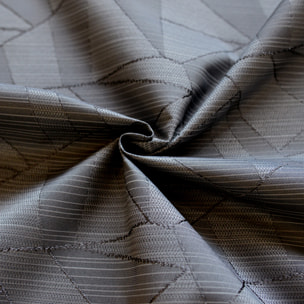 Tissu de nappage damassé à motifs géométriques - Gris anthracite