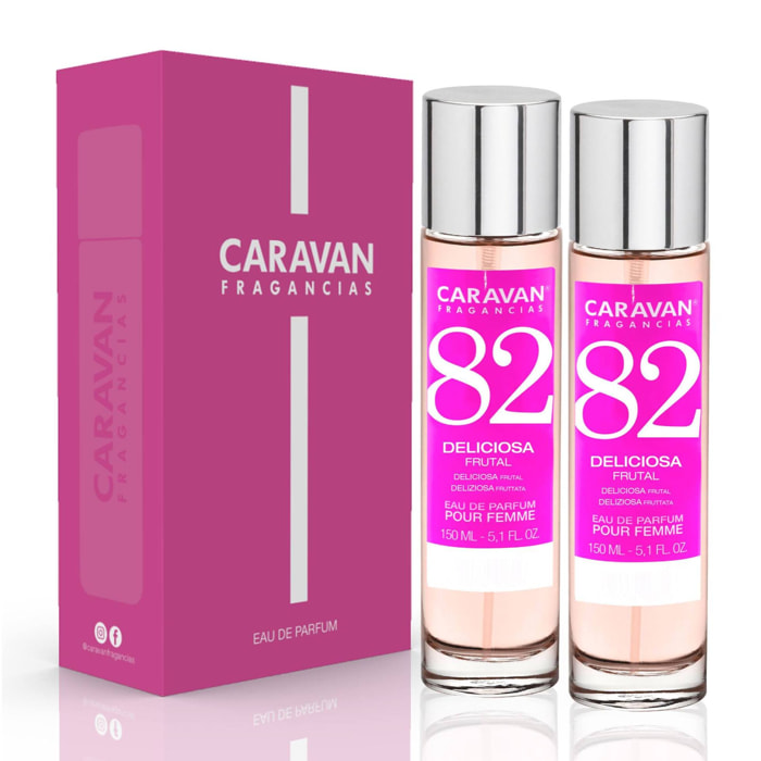 Caravan fragancias - caja de regalo con 2 perfumes nº82 de 150 ml, para mujer