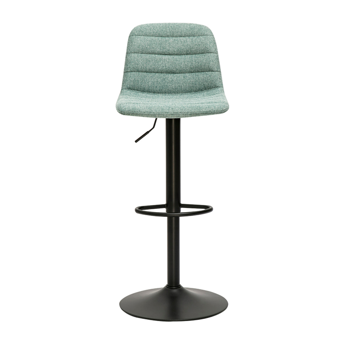 Tabourets de bar réglables pivotants 360° en tissu effet velours texturé céladon et métal (lot de 2) SAURY