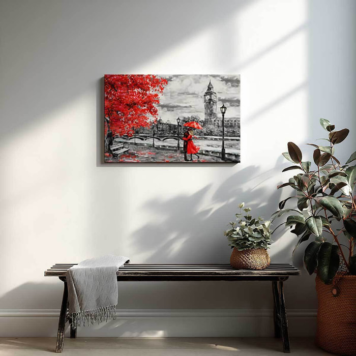 Tableau balade romantique à Londres Toile imprimée