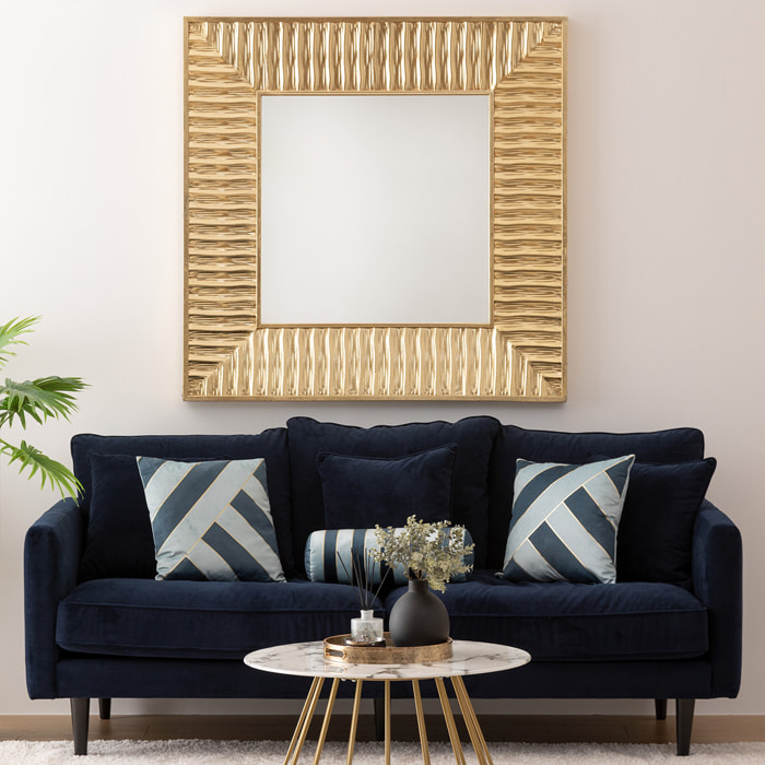 Canapé "Candice" - 3 places - velours - bleu foncé