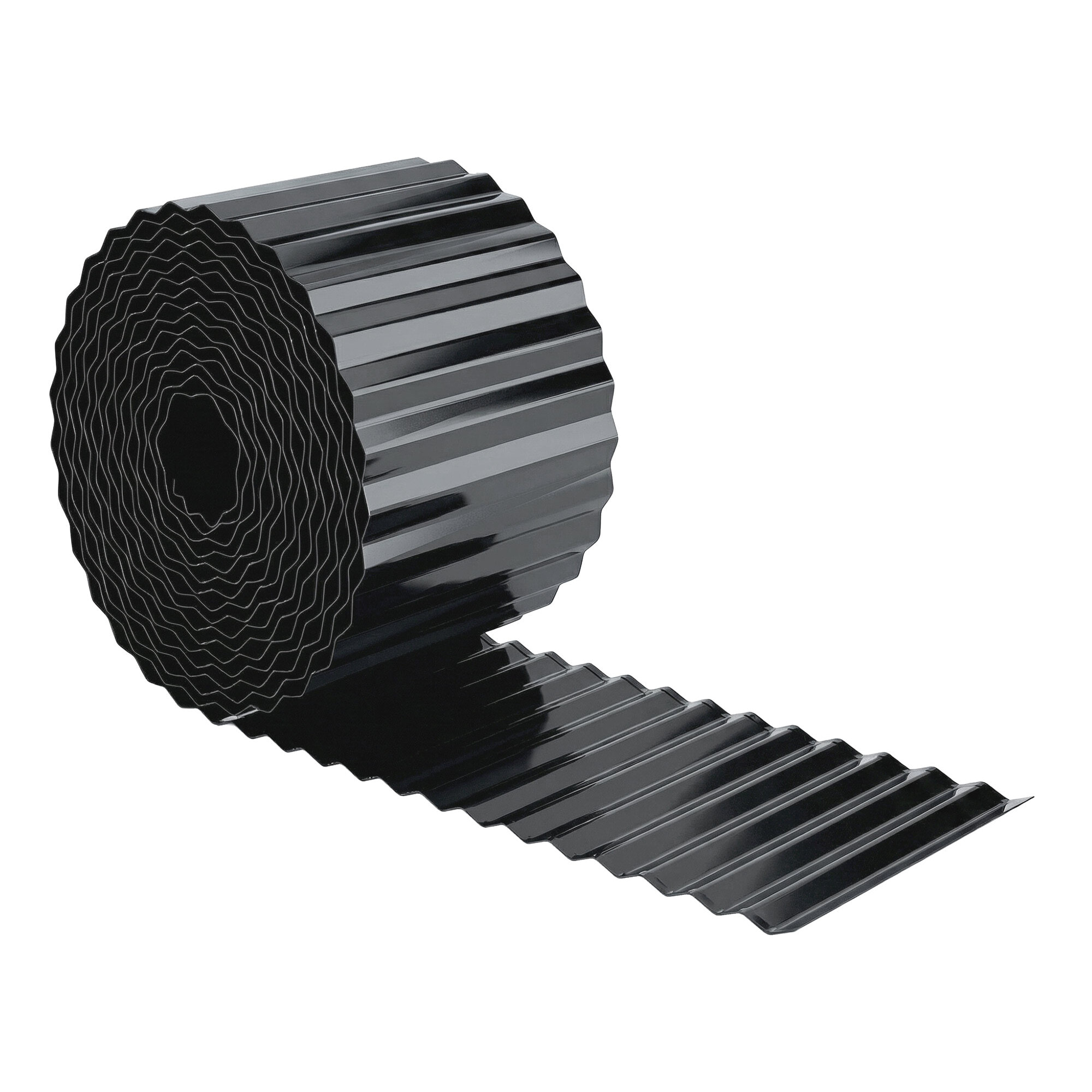 Valla de Jardín Metálica, 650x20 cm, Valla de Jardín Exterior de Acero Galvanizado Corrugado Resistente, Fácil de Instalar, para Huerto, Patio, Terraza, Césped, Gris Oscuro