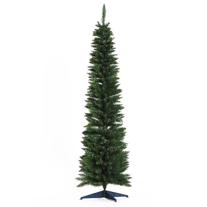 árbol de Navidad Artificial con Soporte 55x180cm Verde