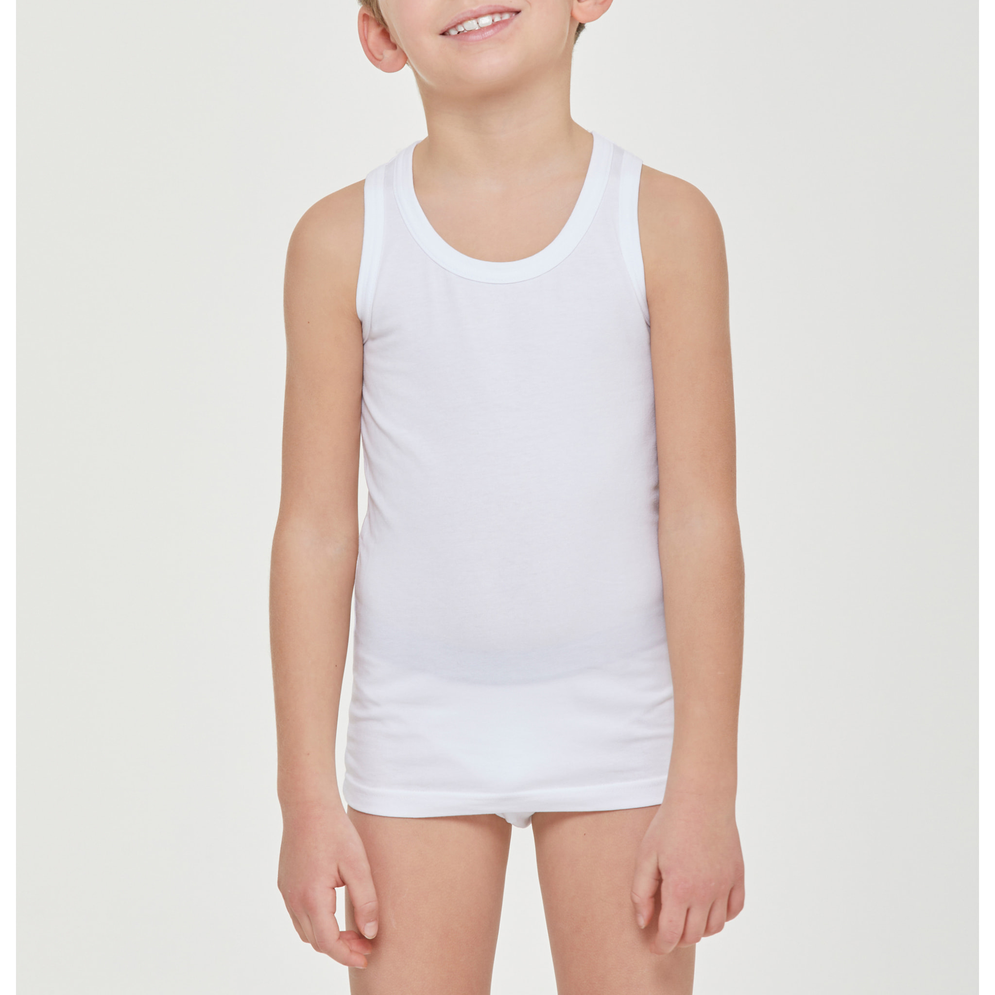 Canotta girocollo bimbo in cotone organico