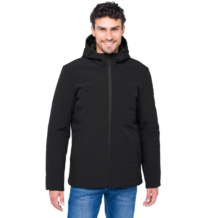 Chaqueta Hot Buttered Tambora acolchada con capucha Negro