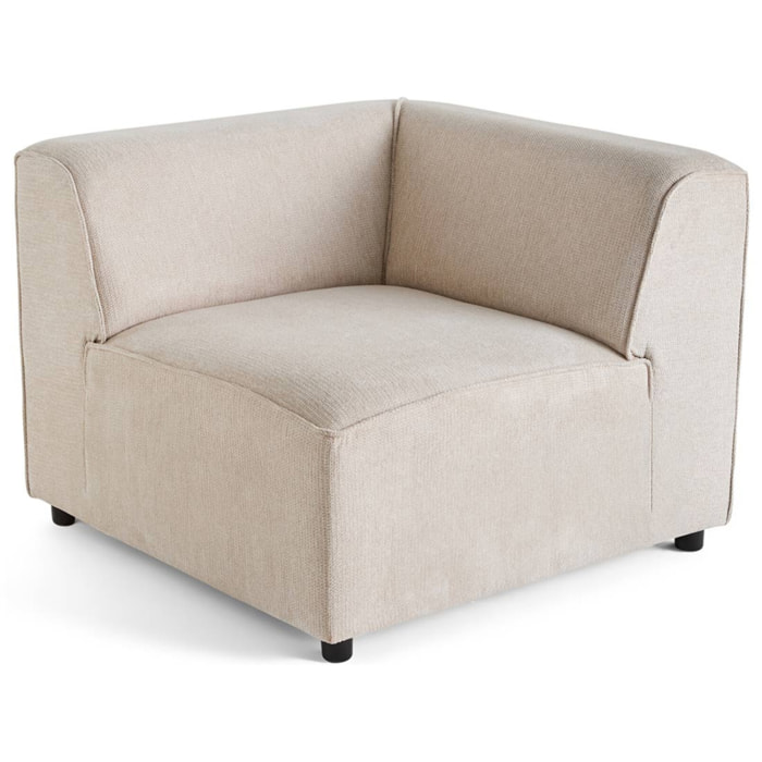 Suaro - Module d'angle réversible en tissu texturé - Beige