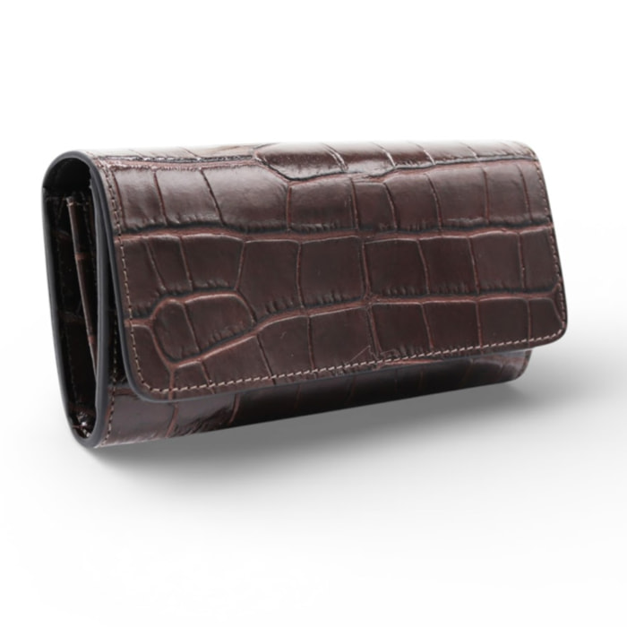Cartera Cheval Firenze Cosmo Croc Marrón Oscuro