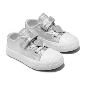 Zapatillas de Bebé Lona Plata