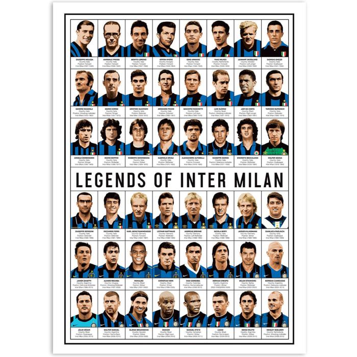 Affiche - Legends of Inter Milan - Olivier Bourdereau