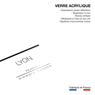 Tableau Lyon Tableau plexiglas