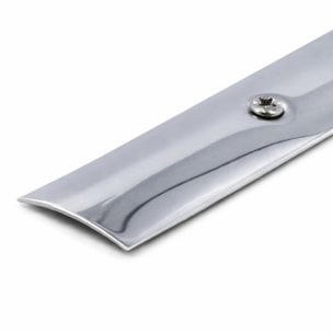 Seuil demi-bombé pré percé L.93cm x larg.45mm Inox - DINAC - 70 33 02
