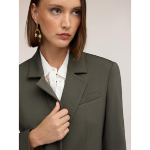 Motivi - Blazer monopetto in punto milano - Verde militare