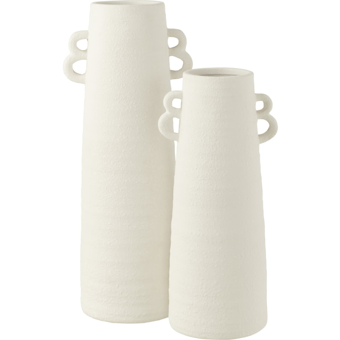 J-Line vase Conique - céramique - blanc - large - 55 cm de hauteur