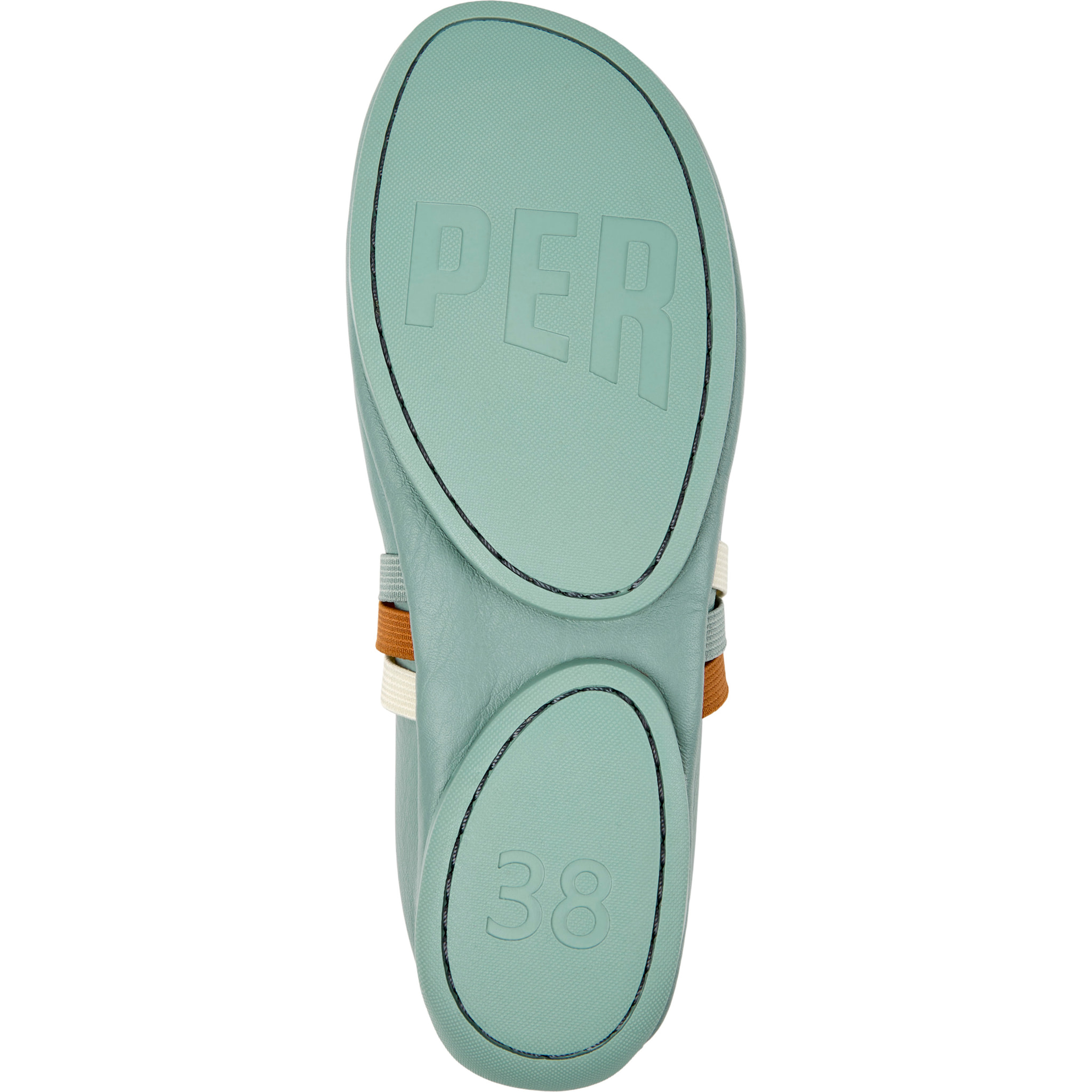 Bailarinas - CAMPER Right Nina Twins - Verde - Cuero liso