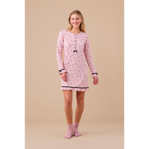 Camicia donna caldo cotone articolo fiocco Noidinotte