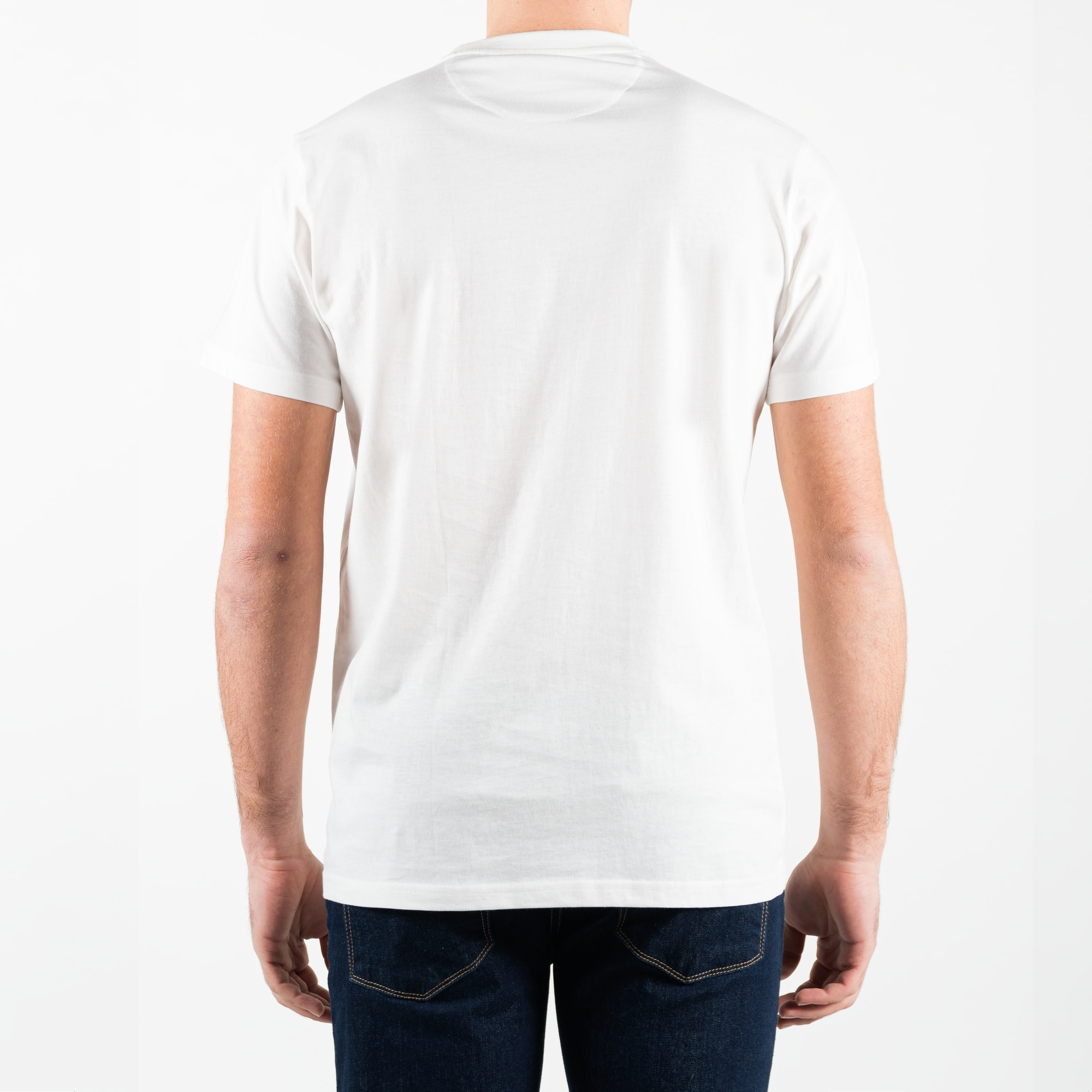T-shirt con stampa centrale tono su tono