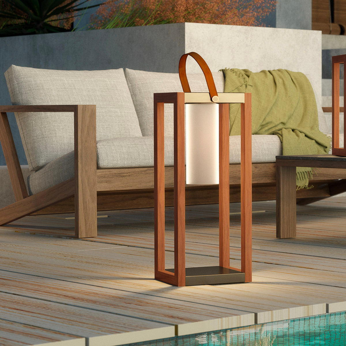 Lanterne solaire et rechargeable SERAPHINA TALL H58 cm