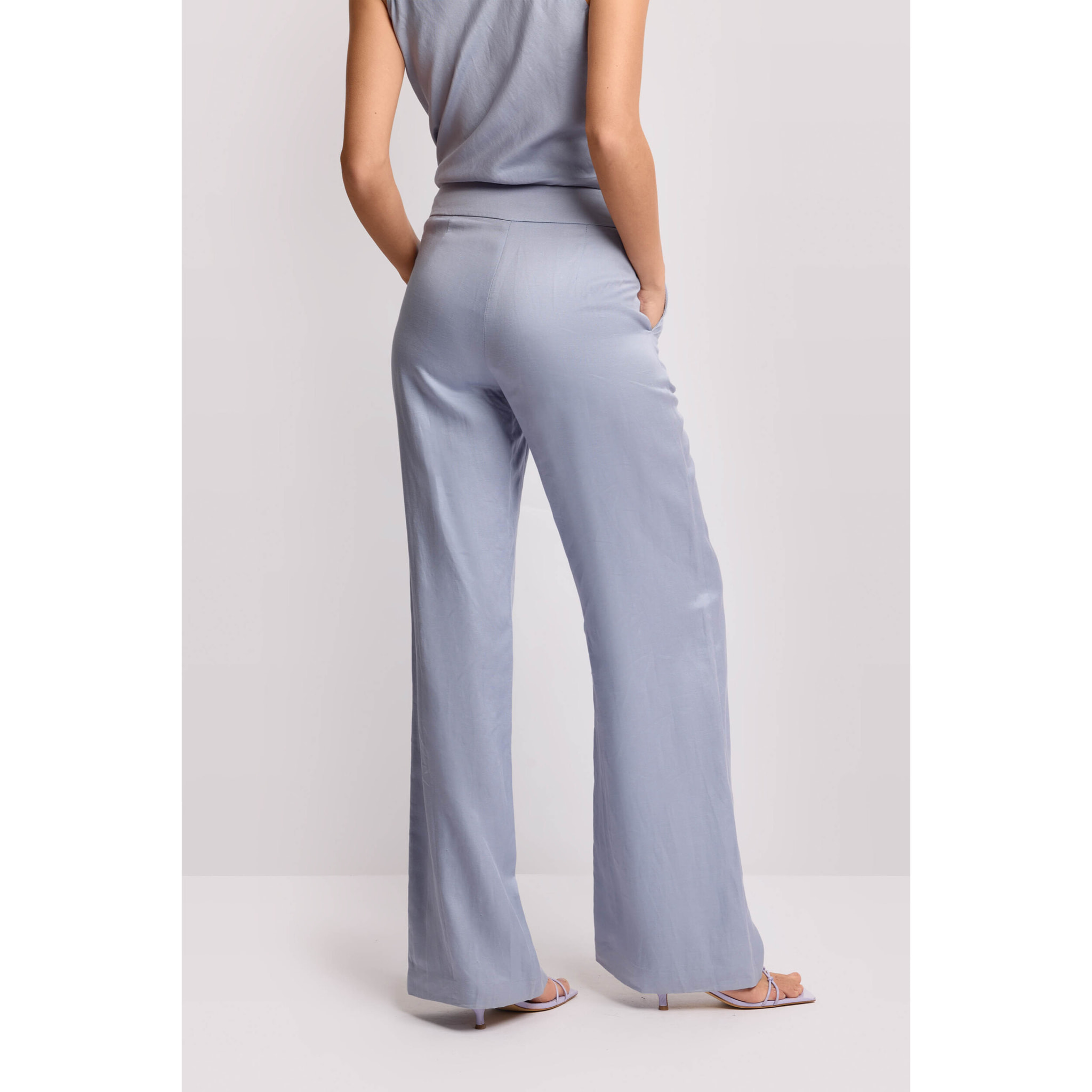 Kocca - Pantaloni wide-leg a vita alta Donna, Tinta unita