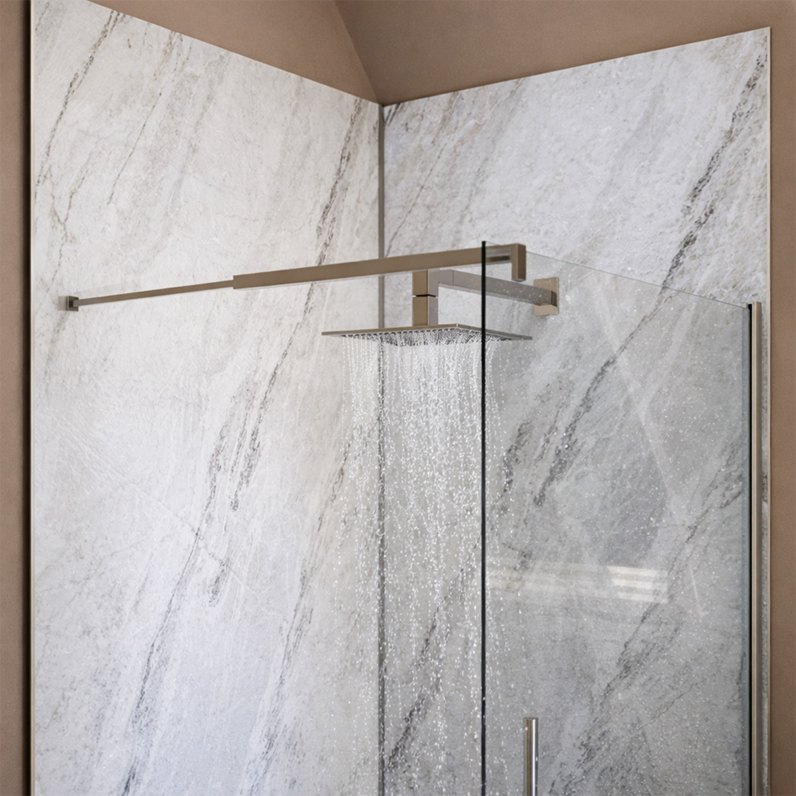 Pack 2 Panneaux Muraux Pierre Artic Storm 90x250cm + Profilés Chrome - STONE'IT