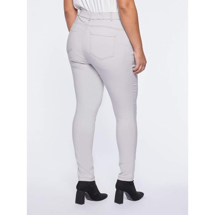 Fiorella Rubino - Pantalones skinny de tejido power stretch - Gris