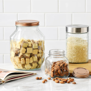 Bote de Vidrio – Recipiente de Almacenaje para Cocina con Tapa, Ideal para Pasta, Cereales y Alimentos Secos Renberg Signature