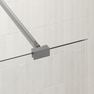 Barre de Fixation Chromée Recoupable pour Paroi de Douche - Longueur 100 cm