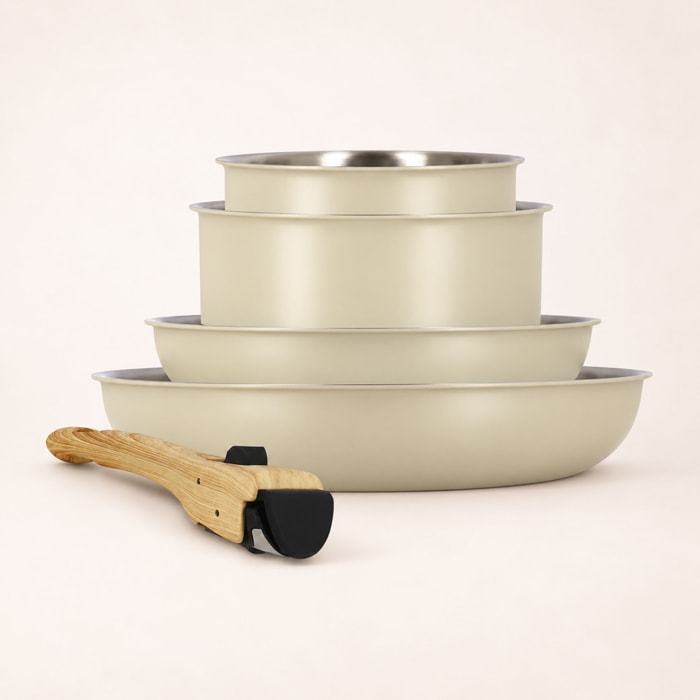 Batterie de cuisine 5 pièces en acier inoxydable - tous feux EASYNOX