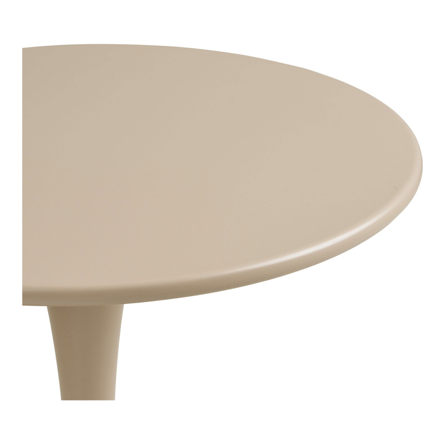 Tavolo bistro Meira in acciaio taupe ø60 cm