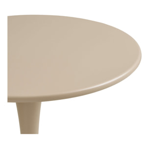 Tavolo bistro Meira in acciaio taupe ø60 cm
