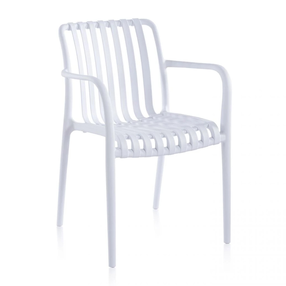 Pack 4 sillas de exterior Jamie Arm Blanco