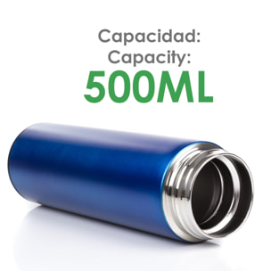 Termos sportivo da 500ml con indicatore di temperatura intelligente. Bottiglia d'acqua isolata sottovuoto, fino a 12 ore di mantenimento del calore.