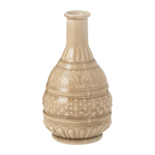 J-Line vase Sculpte - porcelaine - beige - 18.5 cm de hauteur